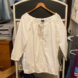 White, boho style blouse